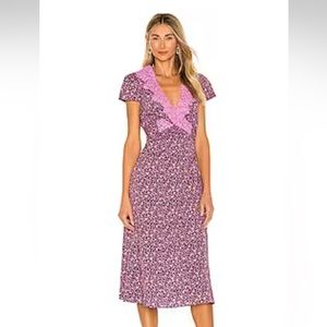 LoveshackFancy Minuet dress in Cherry Wine